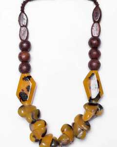 Gargantilla de Cuentas de Resina Real, Diseño Moderno, Conjunto de Collar de Cadena de Eslabones de Lujo, Estilo Moderno, Joyería de Moda para Mujeres, Fiestas, Bodas - Product Image 3