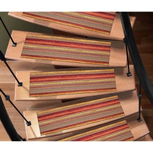 Tapis rouge, tapis imprimé, tons d'automne, motif ethnique, design moderne, gobelin - Product Image 1
