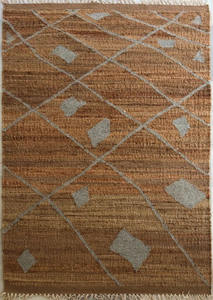 Tapis de zone de pile plate tissé à la main en jute de laine indienne de haute qualité motif abstrait de trafic lourd Durable pour l'utilisation d'usine de Logo de porte - Product Image 5