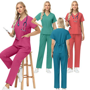 Uniforme Médico de Algodón y Elastano Cómodo y Personalizado de Venta Caliente OEM, Conjuntos de Uniformes Médicos para Enfermería y Hospitales - Product Image 4