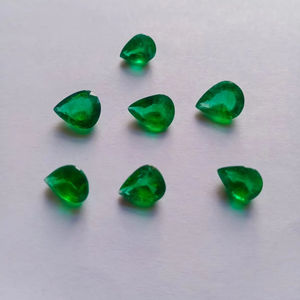 Certificado 7x5Mm 3 Cts Piedra Esmeralda sintética Corte Esmeralda hidrotermal Piedra preciosa Esmeralda colombiana cultivada en laboratorio - Product Image 1