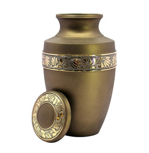Urna de cremación de latón Elegance con diseño de flor azul con color y tamaños personalizados para el hogar a precios al por mayor - Product Image 5