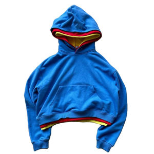 Pull à capuche triple, nouvelle arrivée, haute qualité, impression de logo personnalisée, poids lourd, vêtements de rue pour hommes, sweat-shirts à capuche triple à 3 couches - Product Image 5