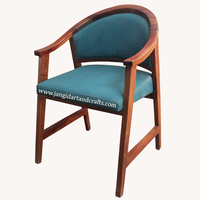 Fauteuils modernes en bois massif pour hôtel, chaise longue en tissu vert rembourré pour discothèque, hôtel, restaurant, ferme