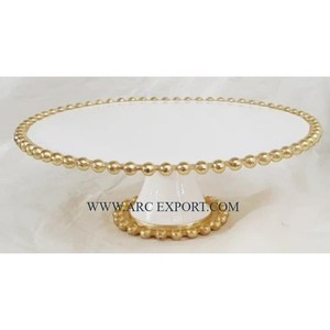 Soporte clásico de lujo de aluminio chapado en oro para servidor de pasteles, soportes de Metal para pasteles, diseño fabuloso para organizador decorativo de mesa - Product Image 3