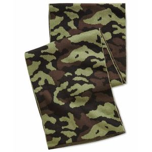 Sciarpa Lunga da Uomo Steve Madden in Jacquard Mimetico Verde, Taglia Regolare, Invernale, in Poliestere Lavorato a Maglia, Morbida e Confortevole, con Stampa Camouflage - Product Image 1