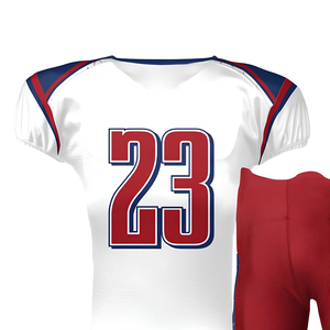 Uniformes de football américain personnalisés impression par sublimation matériel à séchage rapide sergé hommes ensembles de maillots de l'équipe de jeunes - Product Image 4