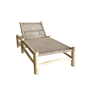 Lit de soleil extérieur Chaise longue en bois pour jardin Meubles de plage et de piscine Chaise longue tropicale Prix de gros - Product Image 1