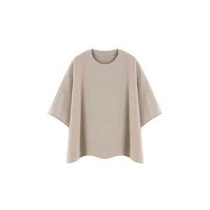 Heavyweight Boxy Raw Edge T-<b>Shirt</b> for Unisex 100% Cotton Solid <b>Long</b> <b>Tee</b> - Product Image 1