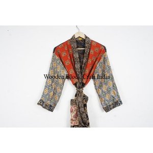 Robes de mariée en soie pour femmes, fabrication en gros, vêtements de bain et de plage pour mariée, vêtements de nuit avec motif, été, hiver - Product Image 2