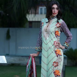 Traje de césped cosido paquistaní, vestido de césped paquistaní - Product Image 1