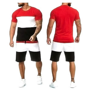 Personalizar Casual deportes hombres Twin conjuntos de dos piezas hombres pantalones cortos gimnasio verano conjunto 2022 verano gran oferta hombres ropa conjuntos cortos 2025 - Product Image 2