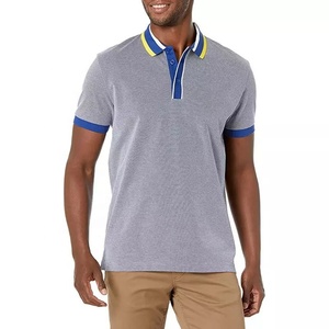 เสื้อโปโลแขนสั้นคอตตอนถัก100% ใส่สบายเสื้อโปโลสำหรับเล่นกอล์ฟของผู้ชายดีไซน์ล่าสุด - Product Image 2