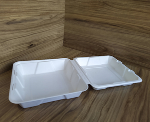 Boîte à hamburger en bagasse biodégradable – Emballage à emporter compostable et respectueux de l'environnement - Product Image 5