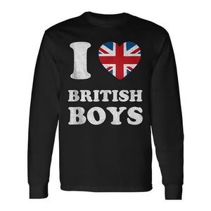 UK <b>Union</b> <b>Jack</b> Heart Flag Tank Top with Long Sleeve Children's I Love British Boys Promotional <b>T</b>-<b>Shirt</b> - Product Image 3