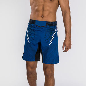 Short de combat MMA de qualité supérieure Bjj Training Mma Men Fight Night Short de combat pour hommes Long Fit Blue/USA - Product Image 5
