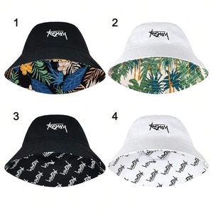 Chapeaux Bob Personnalisés pour Adultes, Design de Mode Populaire, Broderie, Chapeau Bob Réversible Coloré Uni - Product Image 1