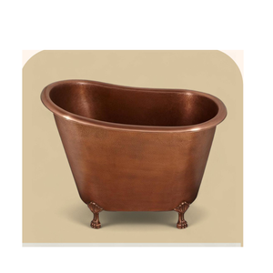 Baignoire rectangulaire en cuivre faite à la main, de luxe, autoportante, finition antique, écologique, durable, style moderne et élégant, marque privée - Product Image 1
