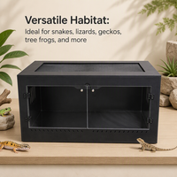 Livraison Rapide Directement de l'Usine Enclos Moderne de Luxe en PVC pour Reptiles avec Porte en Verre ou Acrylique Fournitures pour Amphibiens et Reptiles