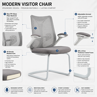 Chaise de bureau ergonomique moderne à dossier haut en maille respirante, hauteur réglable, siège en mousse moulée, base en acier