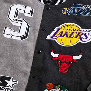 Mens Jackets High Quality Custom Chenille Embroidery Patch Wool Fabric Warm Bomber Letterman Baseball Jacket for Men - Product Image 4