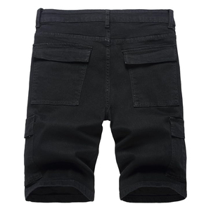Shorts en jean pour homme 100% coton, style streetwear, taille mi-haute, été, avec broderie, design vintage et logo personnalisé - Product Image 2