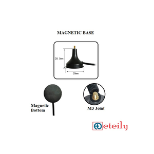 Antena magnética ETEILY GSM 3dBi con cable RG174 + conector macho SMA hecho en India - Product Image 3