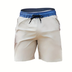 <b>Men's</b> Versatile Cotton Drawstring <b>Shorts</b> Durable Comfy Casual Beachwear Solid Color Non-Sheer Acid Washed Cargo Swim <b>Shorts</b> Run - Product Image 1