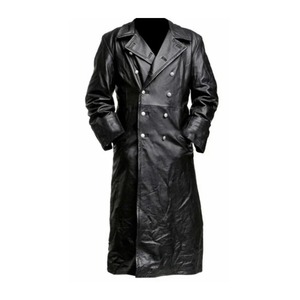 Trench-coat en cuir véritable personnalisé chocolat marron gris en peau de mouton véritable Double boutonnage vêtements d'extérieur de bureau Vintage décontracté chic - Product Image 2