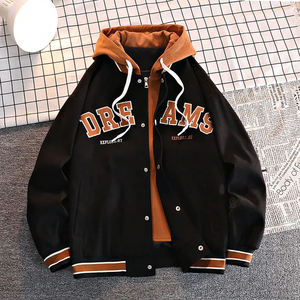 Chaqueta Bomber Varsity de Lana Curtida de Piel de Vaca, Estilo Urbano, Personalizable, de Alta Calidad, para Hombre, Bordada, Cortavientos, para Invierno - Product Image 3