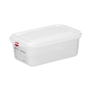 Conteneur de stockage alimentaire en polypropylène GN 1/4, 2,8 L, transparent, 265x162x(H)100 mm, modèle HENDI - Product Image 1