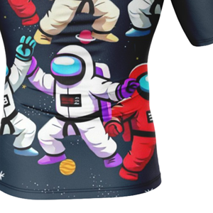 Ventes en gros OEM Rashguard de compression pour le Jiu-jitsu, le Judo et le MMA, manches courtes, séchage rapide, UPF50+, antibactérien, personnalisé, unisexe - Product Image 4