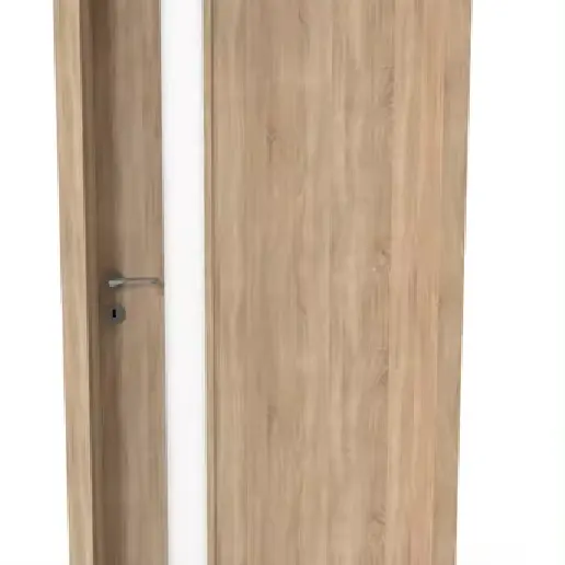 Porta de madeira transparente para sala de estar, porta de madeira maciça para casas, porta de madeira para interior e exterior