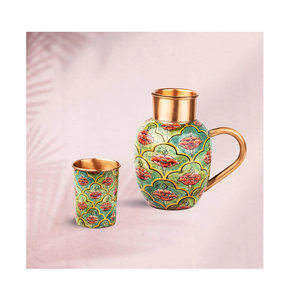 Fantaisie Hôtel Restaurant Vaisselle Cuivre Imprimé Pichet À Eau Élégant Nouveau Design Pichet En Cuivre Articles Décoratifs Usine À La Main - Product Image 3