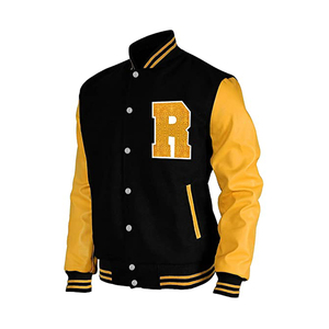 Chaquetas de Béisbol de Invierno con Diseño Personalizado al por Mayor para Adultos, Chaquetas Universitarias de Nuevo Diseño, Servicio OEM, Color Negro - Product Image 4