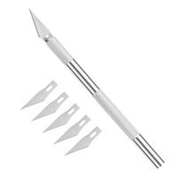 Couteau d'art avec 5 lames de rechange, couteau à graver, couteau de précision pour loisirs créatifs, couteau à découper le papier, outils PPF