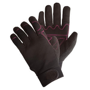 Guantes de seguridad de trabajo de cuero sintético antideslizante de primera calidad Guantes mecánicos de la mejor calidad personalizados a la venta - Product Image 1