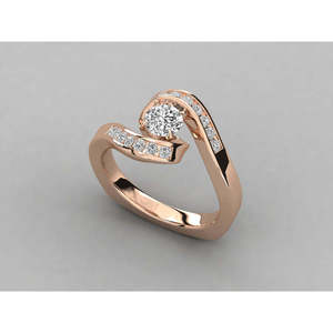 Bague pour femme en or 14 carats avec diamant solitaire cultivé en laboratoire - Product Image 4