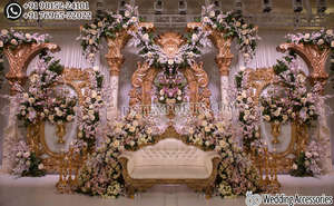 Decoración de escenario de boda con temática blanca, escenario de boda occidental, canadiense, elegante, Reino Unido - Product Image 3