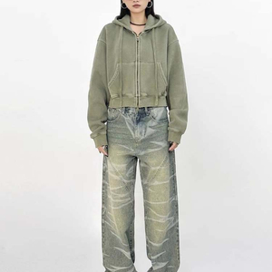 เสื้อฮู้ดดี้สีพื้นเรียบแบบสั่งทำพิเศษ ไซส์ใหญ่ ระบายอากาศได้ดี รุ่น 420 เสื้อผ้าลำลองฤดูหนาว ทรงโอเวอร์ไซส์ เสื้อฮู้ดดี้แบบสวมหัวสำหรับผู้หญิง - Product Image 4