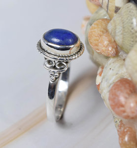 Oval Shape <b>Lapis</b> <b>Lazuli</b> Gemstone Fine <b>Ring</b> Calibrated Size Gemstone 925 Sterling Silver Blue <b>Lapis</b> <b>Lazuli</b> <b>Rings</b> High Quality - Product Image 3