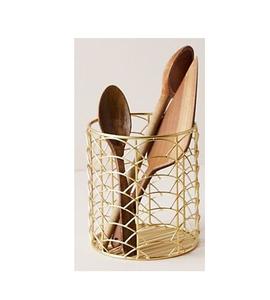 เครื่องใช้บนโต๊ะอาหารที่ขัดด้วยลวดโลหะสีทองเครื่องใช้บนโต๊ะอาหารดีไซน์โบราณ - Product Image 1