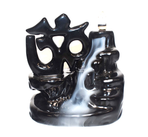 Fontaine en forme de montagne de roche Céramique refoulement cascade fumée brûleur d'encens fontaine inverse cône d'encens support de brûleur - Product Image 4