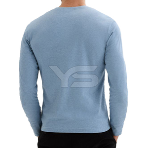 เสื้อยืดคอกลมแขนยาวมีกระดุมติดกระเป๋าสำหรับผู้ชายทรงพอดีตัวปกติโลโก้ตามสั่งขนาด - Product Image 5