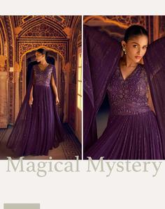 Robe Anarkali Sayuri Designer Karishma pour les festivals et les soirées, robe de soirée de luxe disponible en gros - Product Image 5