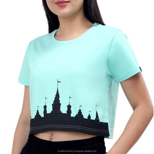 Dernier Style 2025 femmes haut court T-Shirt couleur Unique imprimé coton Polyester prix de gros femmes débardeurs - Product Image 3