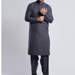 Shalwar Kameez pakistanais en polyester 2026 brodé, formel, de haute qualité, extensible, ethnique, toutes saisons, vêtements musulmans pour hommes - Product Image 5