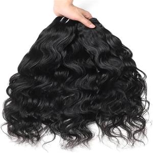 Extensiones de cabello de templo indio dibujado doble alineado con cutícula mejor máquina trama cuerpo onda estilo South Temple Origin - Product Image 3