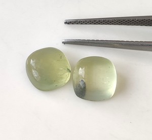 Vente en gros de pierres précieuses naturelles Prehnite 6mm-20mm Cabochon coussin dos plat vert pierre précieuse en vrac pour la fabrication de bijoux - Product Image 5