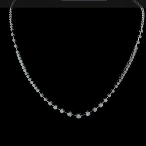 สร้อยคอทองคำขาวเพชรมอยส์ซอไนต์สำหรับผู้หญิง - Product Image 1